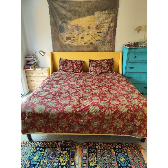 CHAPS RALPH LAUREN Cottage Annabelle Queen Duvet Cover + 2 Pillow 100% Cotton - Picture 1 of 15